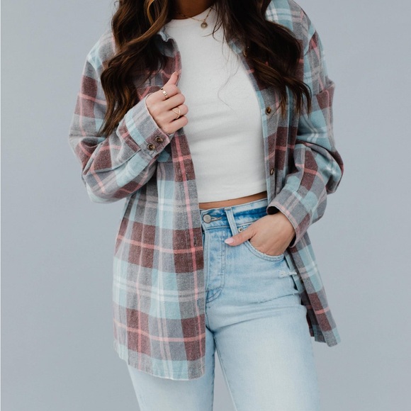 ALTAR'D STATE Plaid Long Sleeve Nashville Patch Button Down Shirt XS - Picture 2 of 16